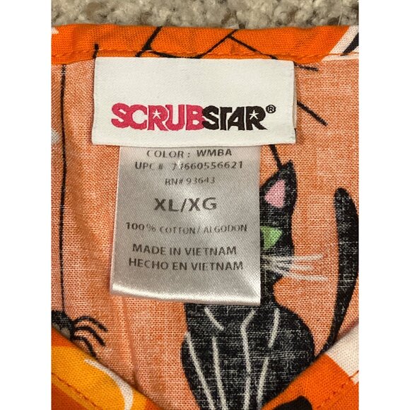 Scrubstar Halloween Themed Scrub Top XL - Picture 4 of 9